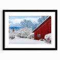 Extra large abstract art print depicting vibrant, textured scenery of Vermont, framed in black, ideal for living room decor.