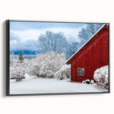 Black and white wall art featuring a vintage landscape of Vermont on a framed canvas, ideal for bedroom decor.