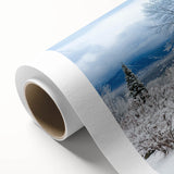 Art Deco style poster depicting Vermont scenery in soft pastel colors on rolled canvas, ideal for nursery wall art.