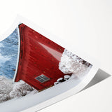 Extra large wall art featuring line art flowers on a rolled print, set against a scenic Vermont backdrop.