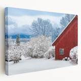 Scenic Vermont landscape on large stretched canvas, featuring autumn colors, ideal for kitchen wall art.