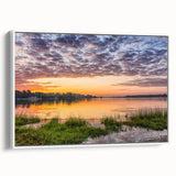 Framed canvas of vintage poster art depicting a colorful Virginia landscape, ideal for large living room walls.