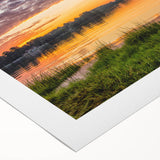 Art deco poster featuring a serene Virginia landscape in soft pastel shades on rolled canvas, suitable for dining room decor.