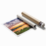 Extra large rolled print of Virginia scenery with vibrant floral elements, ideal for classy bathroom wall art.