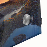 Large abstract wall art depicting the Olympic scenery in Washington.