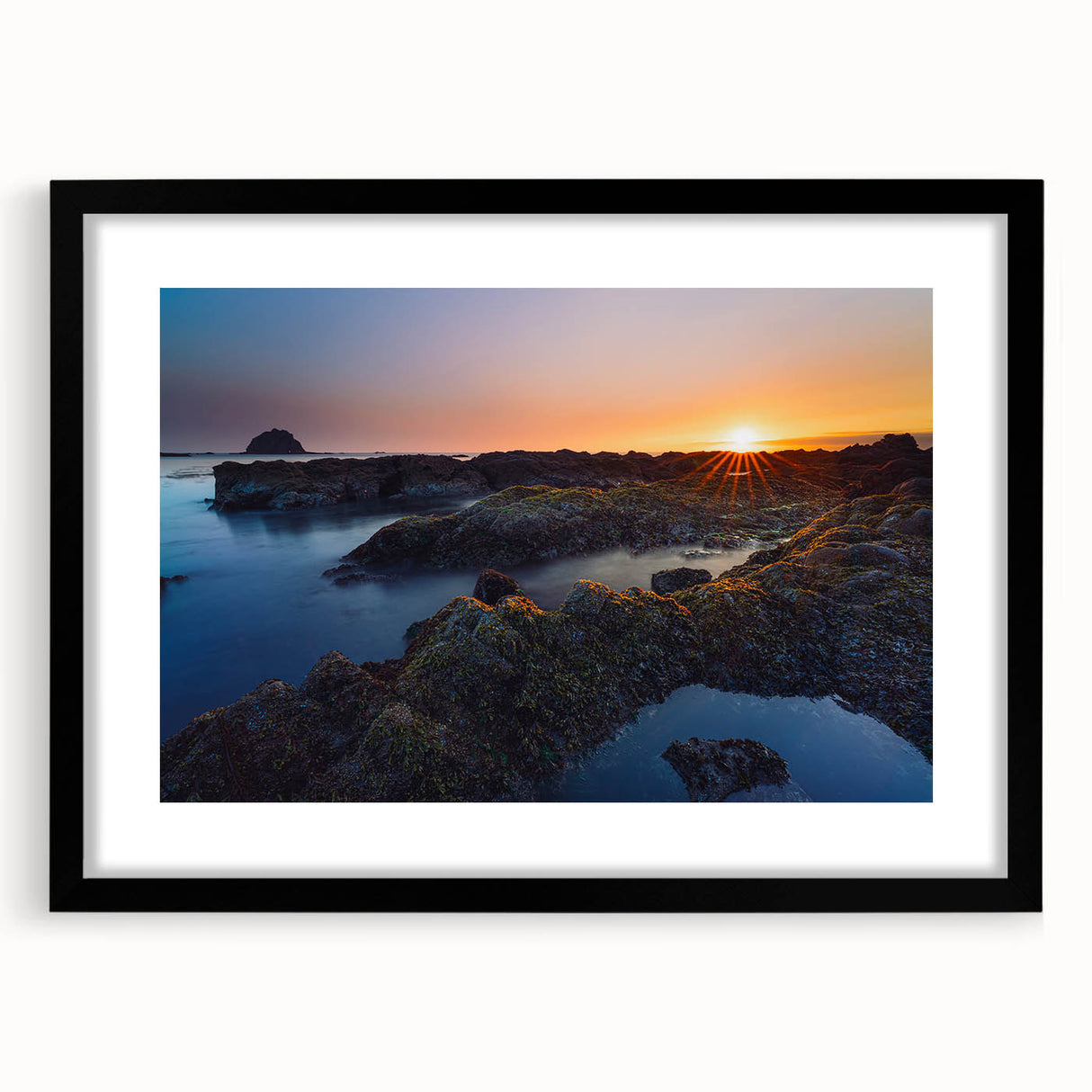 Extra large, textured abstract art print featuring colorful, swirling patterns on a black framed canvas.
