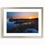 Textured art of Olympic National Park in muted earth tones on a framed silver mat, ideal for bedroom wall decor.