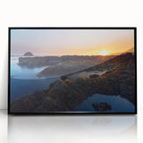 Large abstract wall art depicting Olympic scenery in muted earth tones on a framed acrylic.