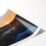 Extra large wall art featuring line art flowers in muted earth tones on a rolled canvas.