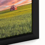 Extra large framed canvas featuring a textured depiction of the Palouse region in Washington with a primarily black color…