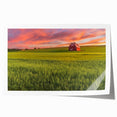 Rolling hills of the Palouse in muted earth tones on a large rolled canvas print, ideal for dining room wall art.