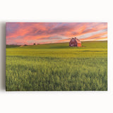 Black and white photograph of Palouse fields, large stretched canvas, suitable as kitchen wall art.