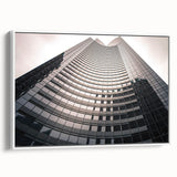 Framed canvas of vintage poster art depicting Seattle skyline in colorful tones, ideal for living room decor.