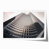 Rolled print of Seattle scenery with subdued green and blue tones, suitable for dining room wall art.