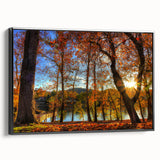 Black and white framed canvas of a West Virginia landscape, ideal for bedroom wall decor.