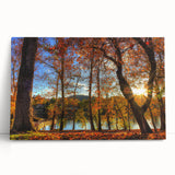 Black and white stretched canvas depicting a serene West Virginia landscape, ideal for kitchen wall art or bedroom ambiance.