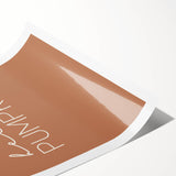 Extra large wall art featuring line art flowers in autumn tones on rolled print, suitable for large living room decor.