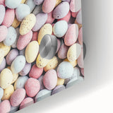 Large abstract wall art in pastel shades on acrylic glass, featuring spring-themed designs.