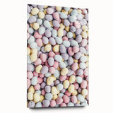 Large abstract wall art on acrylic glass depicting spring seasons in vibrant green and pink tones.