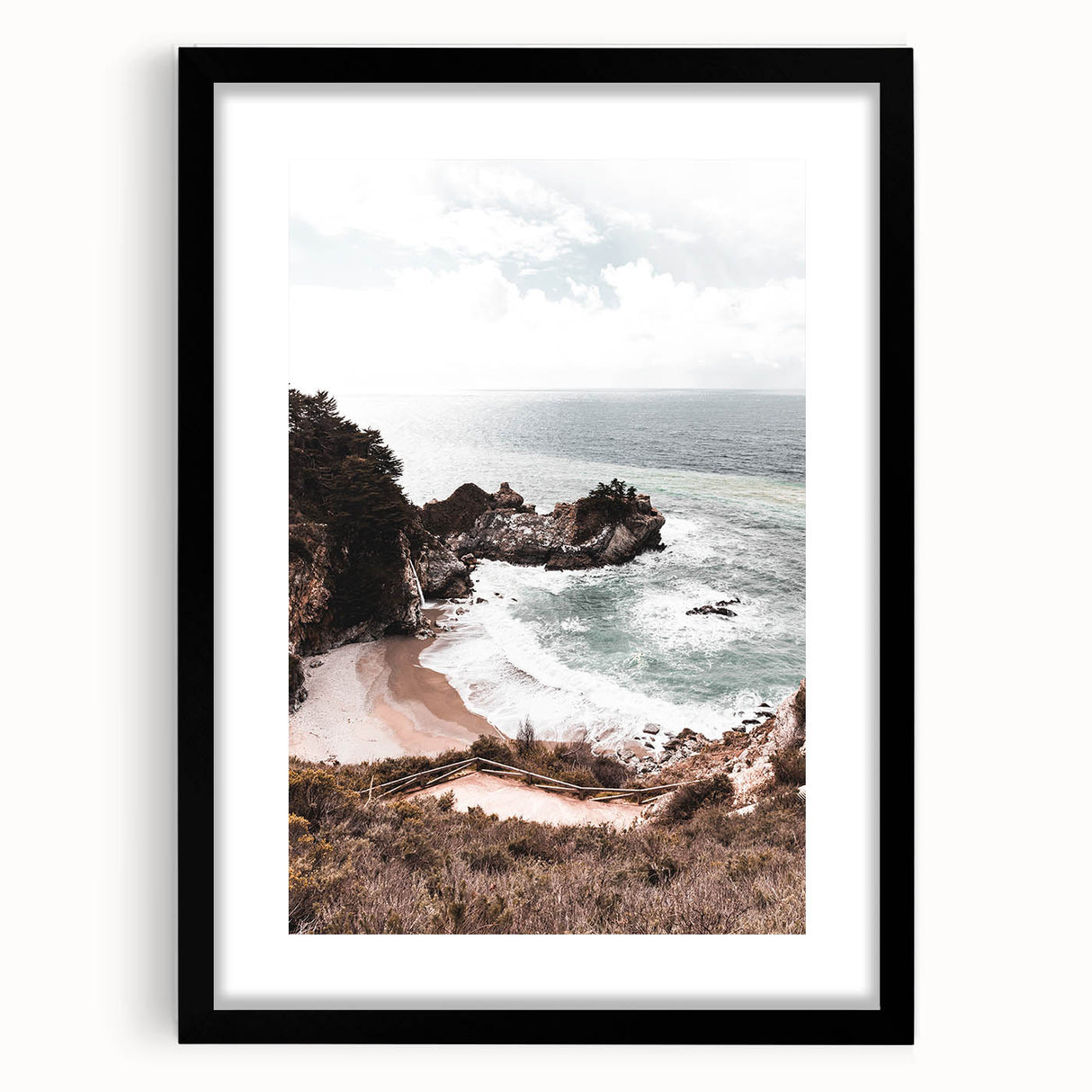 Extra large abstract art print featuring textured, colorful art with vibrant summer tones on a black framed canvas.
