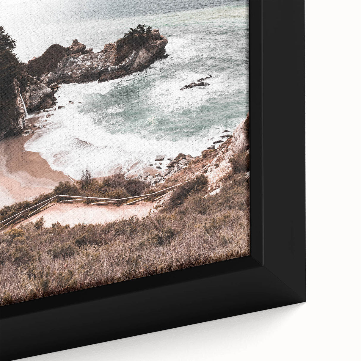 Extra large black wall art featuring a colorful, textured abstract design on framed canvas, ideal for living room decor.