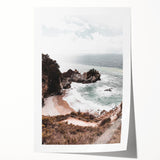 Art deco poster featuring a stylized summer scene in vibrant colors on a rolled canvas, suitable for dining room decor.