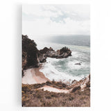 Large black and white stretched canvas featuring a minimalist summer design, ideal for kitchen wall art.