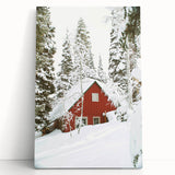 Winter-themed black and white large canvas art, ideal for kitchen or bedroom decor.
