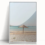 Art deco poster featuring geometric patterns in pastel shades on a framed acrylic, ideal for nursery wall decor.