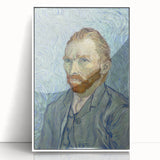 Art deco poster of a Van Gogh painting on white acrylic, framed, suitable for modern art wall decor or nursery.