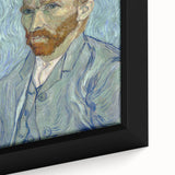 Close-up of a textured, extra large framed canvas depicting a colorful abstract design, ideal for living room wall art.