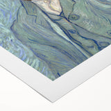 Art deco poster featuring a geometric pattern in muted gold and navy, printed on rolled canvas.