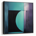 Modern Abstract Living Room Wall Art – Turquoise & Purple Canvas