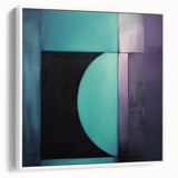 Modern Abstract Living Room Wall Art – Turquoise & Purple Canvas