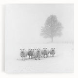 Office Art Prints – Minimalist Black and White Winter Scene