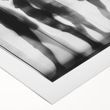 Abstract figurative artwork on rolled canvas showcasing vibrant colors and dynamic shapes, elegantly packaged in a protective cardboard tube for wall decor enthusiasts.