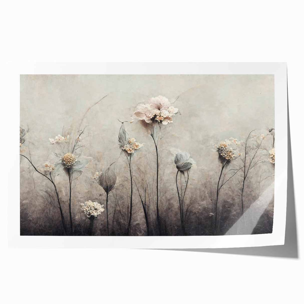 Vibrant abstract floral wall art print featuring bold colors and intricate patterns, perfect for modern home decor. Ideal for adding a touch of elegance and creativity to any interior space.