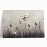 Abstract floral wall art on stretched canvas, showcasing vibrant colors and intricate designs, perfect for modern home decor or artistic spaces.