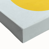 Close-up of an abstract geometric design on stretched canvas, showcasing vibrant colors and intricate patterns, ideal for modern home decor accents.