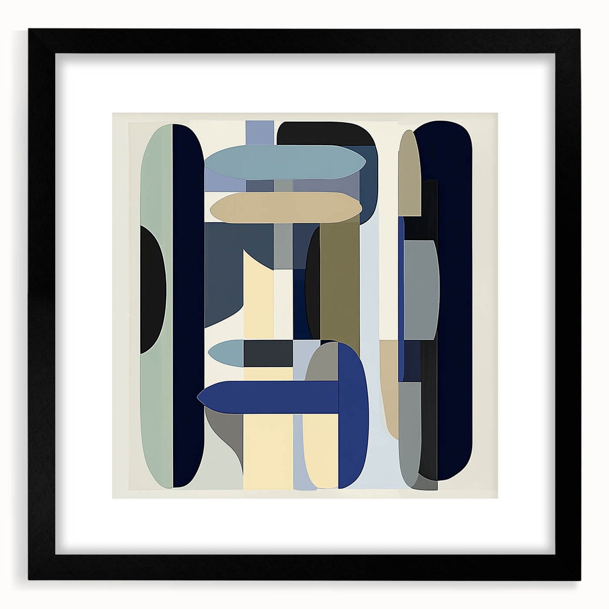 Contemporary Abstract Canvas – Structured Geometric Balance