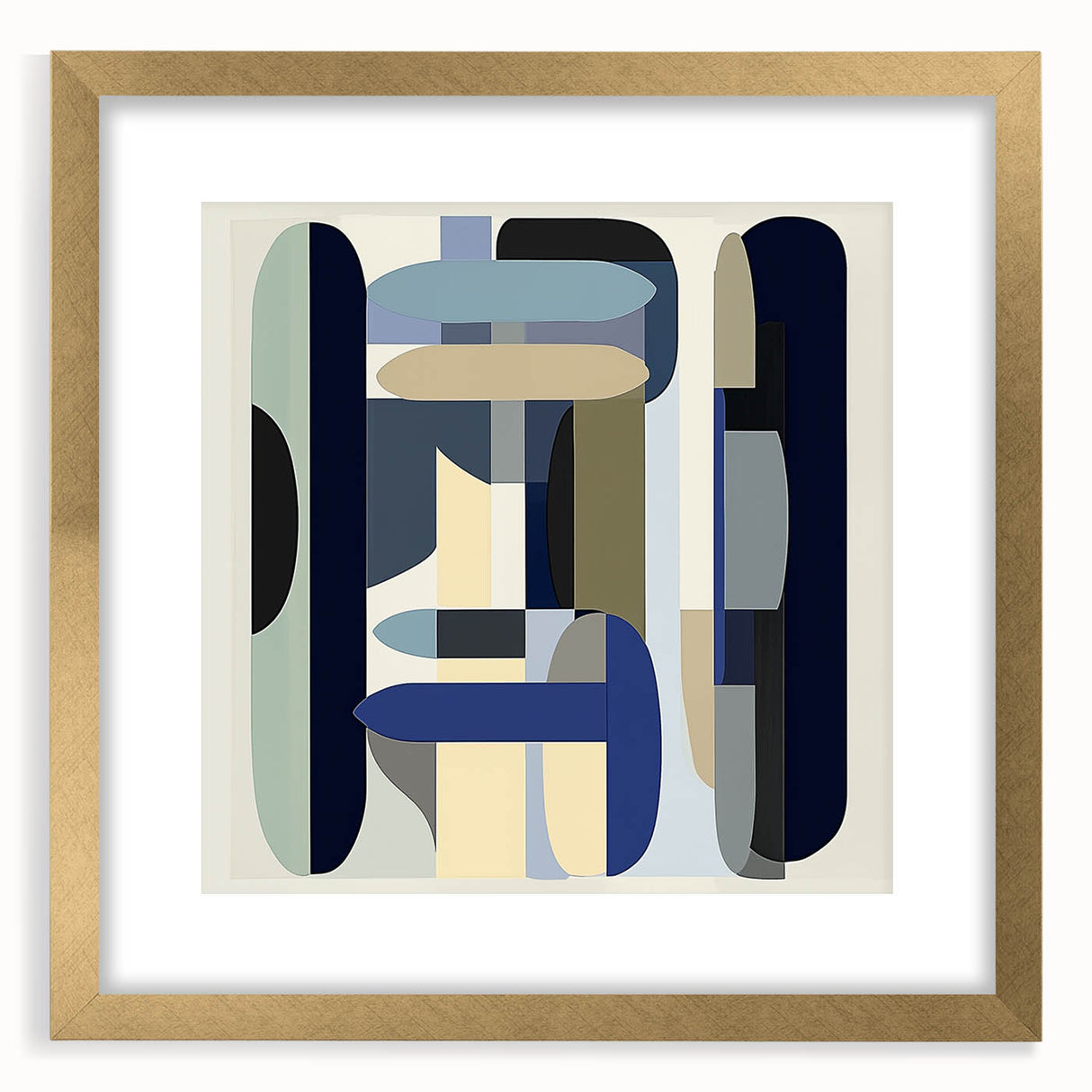 Contemporary Abstract Canvas – Structured Geometric Balance