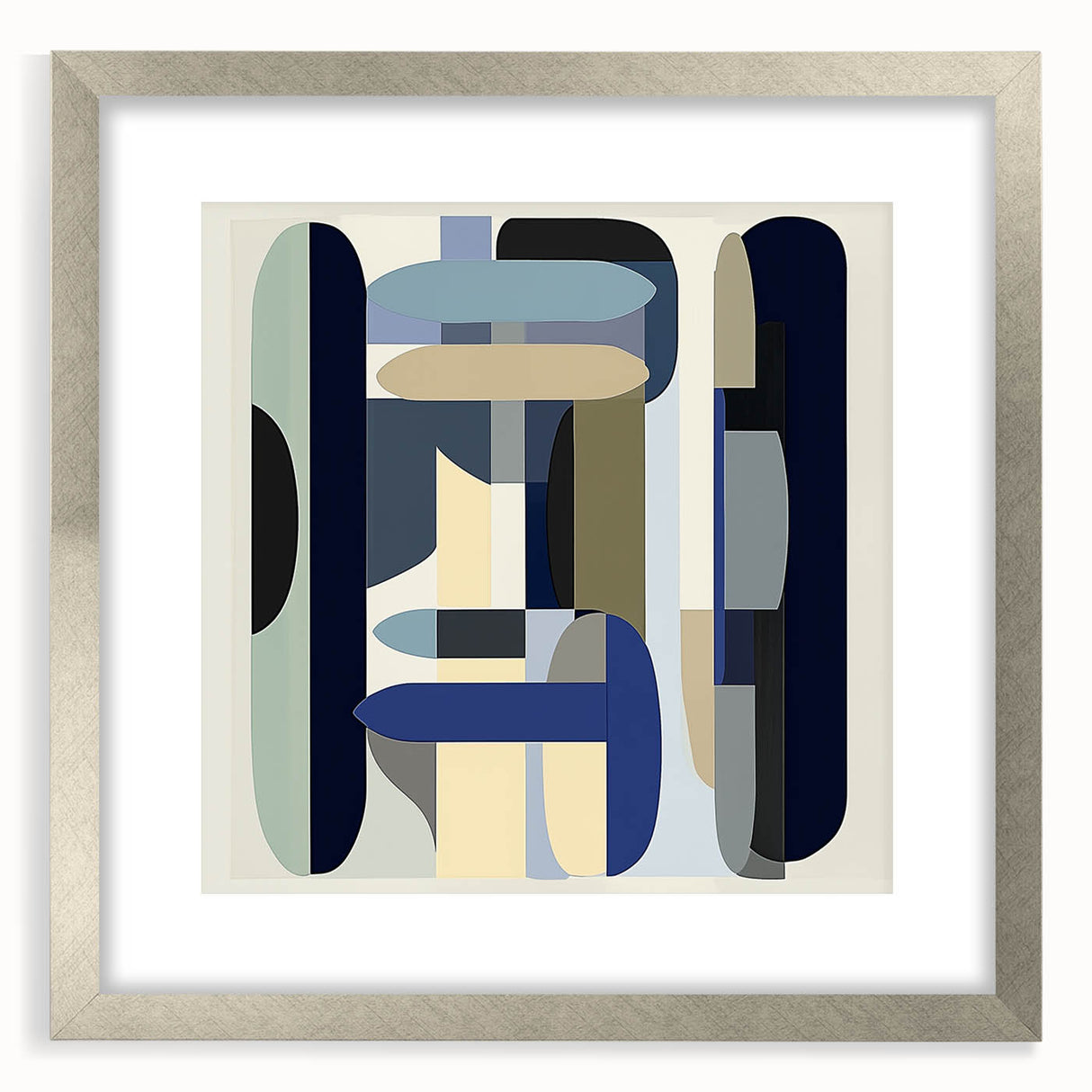 Contemporary Abstract Canvas – Structured Geometric Balance