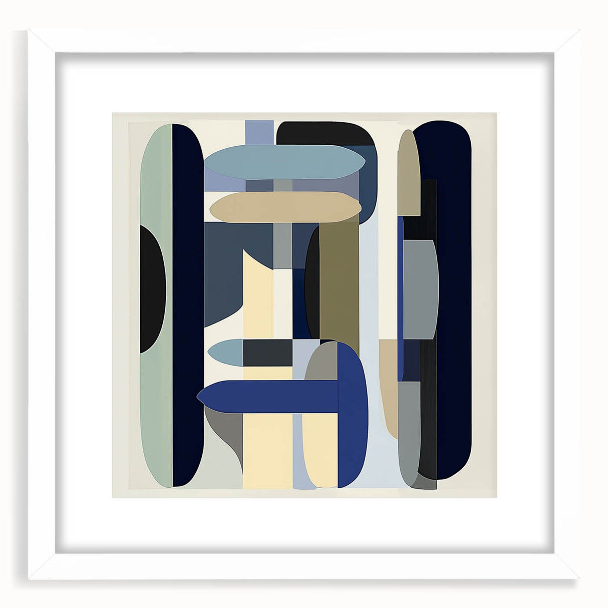 Contemporary Abstract Canvas – Structured Geometric Balance