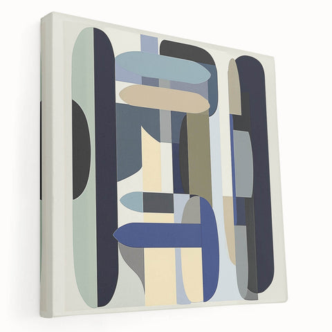 Contemporary Abstract Canvas – Structured Geometric Balance