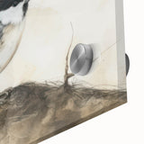Close-up of a vibrant acrylic glass artwork featuring a colorful representation of various animals, showcasing intricate details and textures, ideal for home decor.