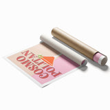 Extra large rolled print featuring a floral art design in soft pastel shades.