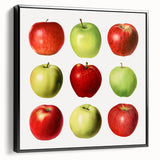 Black and white landscape art painting of various fruits on a framed canvas, ideal for bedroom wall decor.