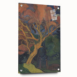 Modern Wall Art - Vibrant Forest Interior with Tree - Contemporary Print
