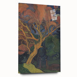 Modern Wall Art - Vibrant Forest Interior with Tree - Contemporary Print