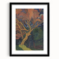 Modern Wall Art - Vibrant Forest Interior with Tree - Contemporary Print
